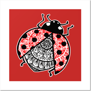 Ladybug Mandala Posters and Art